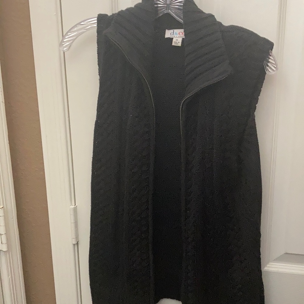 FINAL MARKDOWN Denim and company zip front vest xs